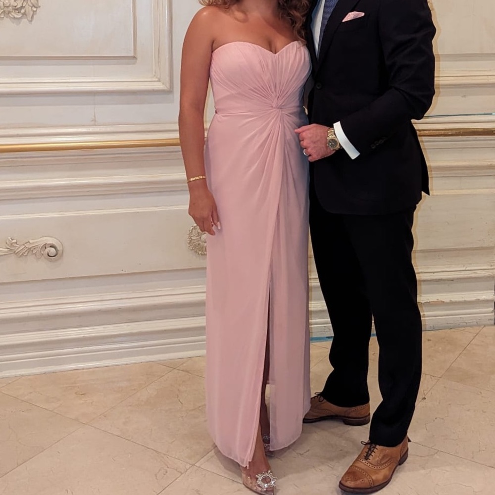 Strapless pink gown medium
